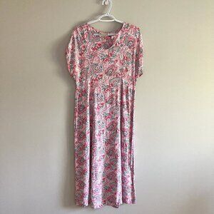 April Cornell Floral Maxi Dress Size Small